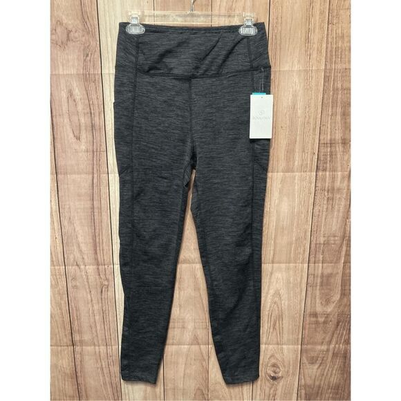 Soul + Sky Small NWT Cold Weather Leggings space dye black grey stitch fix - Picture 1 of 6